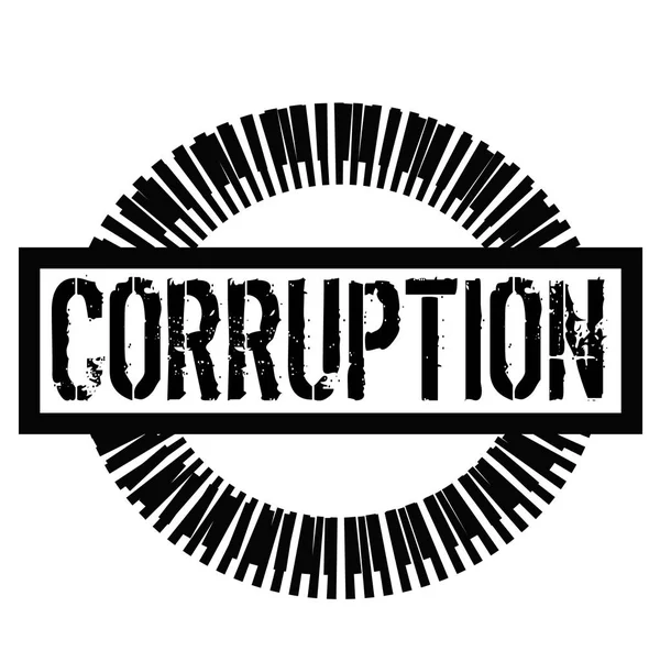Carimbo CORRUPTION sobre branco — Vetor de Stock
