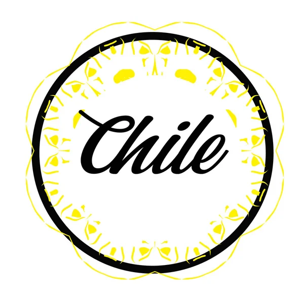 Sello CHILE en blanco — Vector de stock