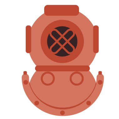 Sualtı kask düz resimde beyaz