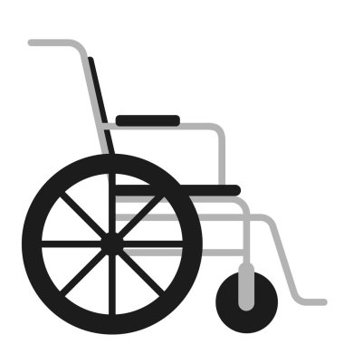 Tekerlekli sandalye düz resimde beyaz