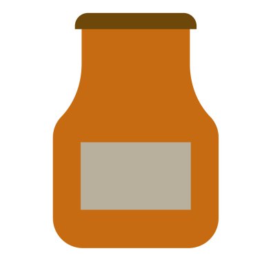 Beyaz kavanoz düz illüstrasyon