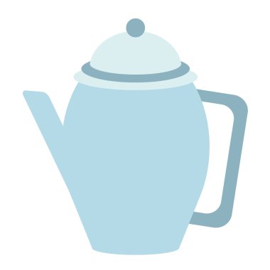 çaydanlık düz resimde beyaz