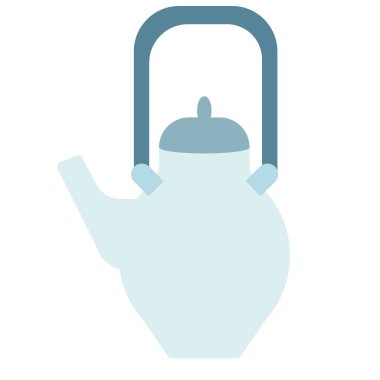 çaydanlık düz resimde beyaz