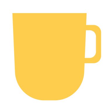 Beyaz düz resimde sarı Kupası