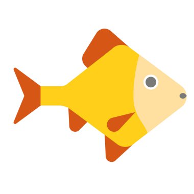 Beyaz sarı balık düz illüstrasyon