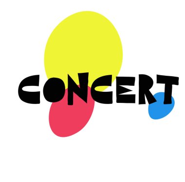 beyaz üzerinde konser damgası