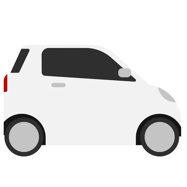 Smart car flat illustration on white — Stock Vector