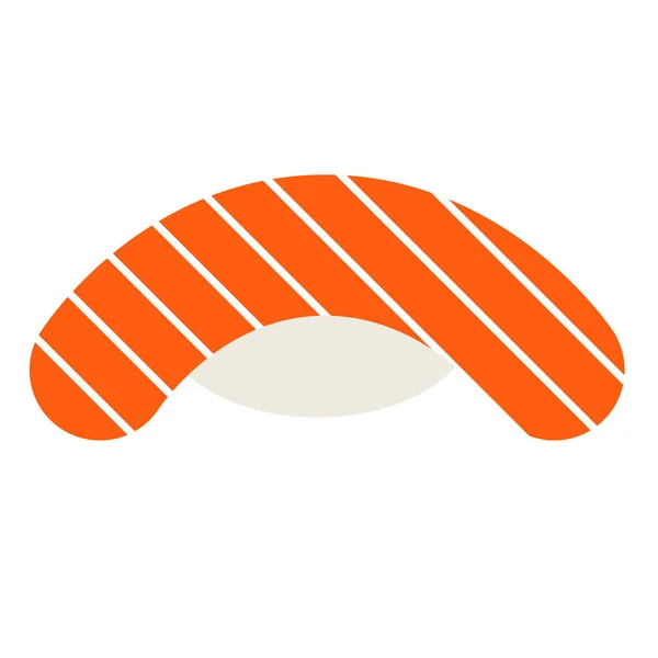 Sushi lapos fehér illusztráció — Stock Vector