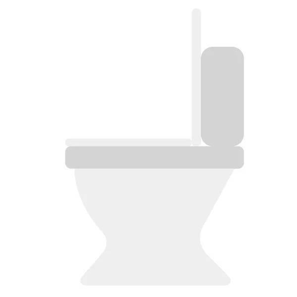 Ilustrasi toilet datar pada warna putih - Stok Vektor