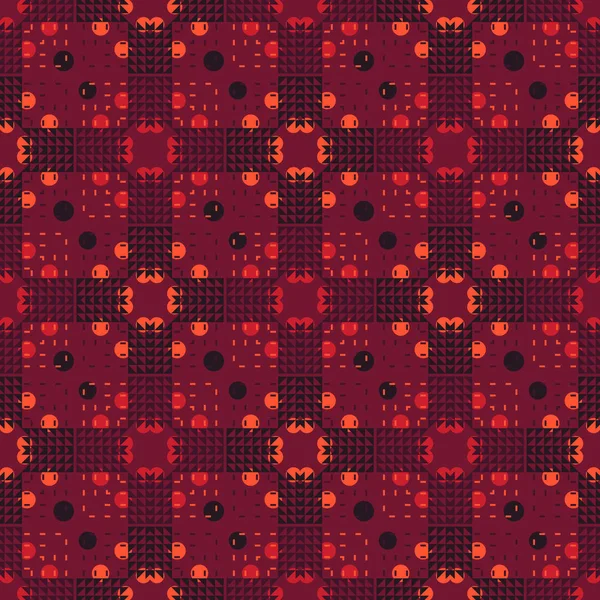 기하학적 인 사각형 타일 원활한 패턴 — 스톡 벡터