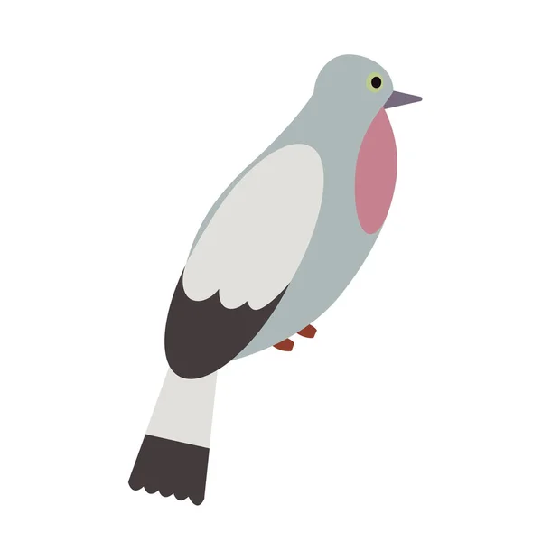 灰色森林鸟平例证 — 图库矢量图片