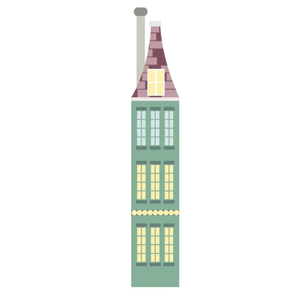 Niedliches Haus Wohnung Illustration — Stockvektor