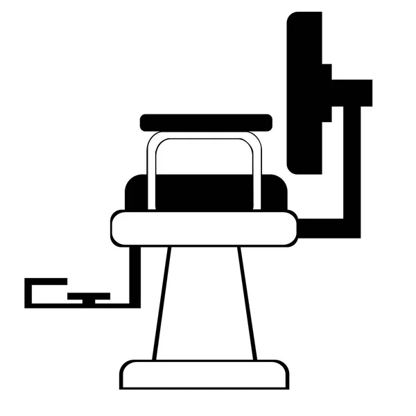 Chaise de coiffeur illustration plate — Image vectorielle