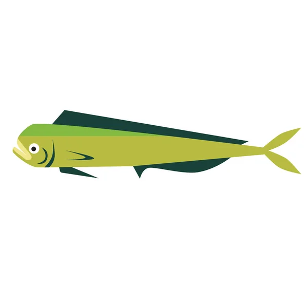 Meer Fisch flache Illustration — Stockvektor