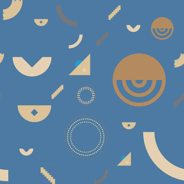 Elementary shapes chaotic seamless pattern