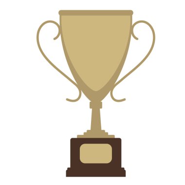 Altın fincan düz illüstrasyon