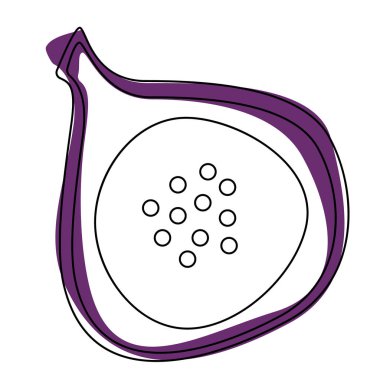 İncir düz illüstrasyon