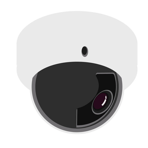 Security camera flat illustration