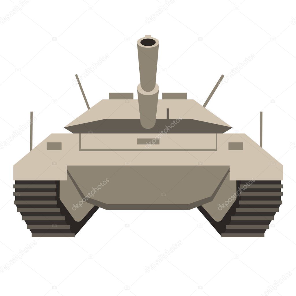Tank flat illustration