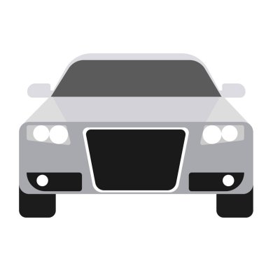 Beyaz araba düz illüstrasyon