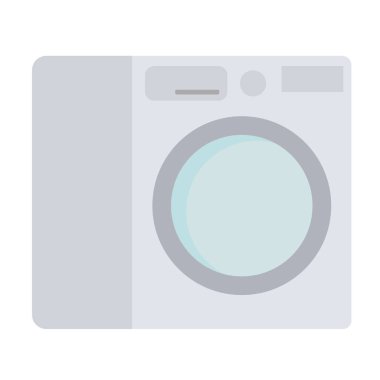 Çamaşır makinesi düz illüstrasyon