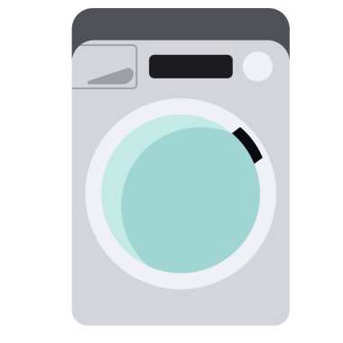 Çamaşır makinesi düz illüstrasyon