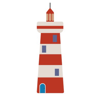 Deniz feneri düz şekil