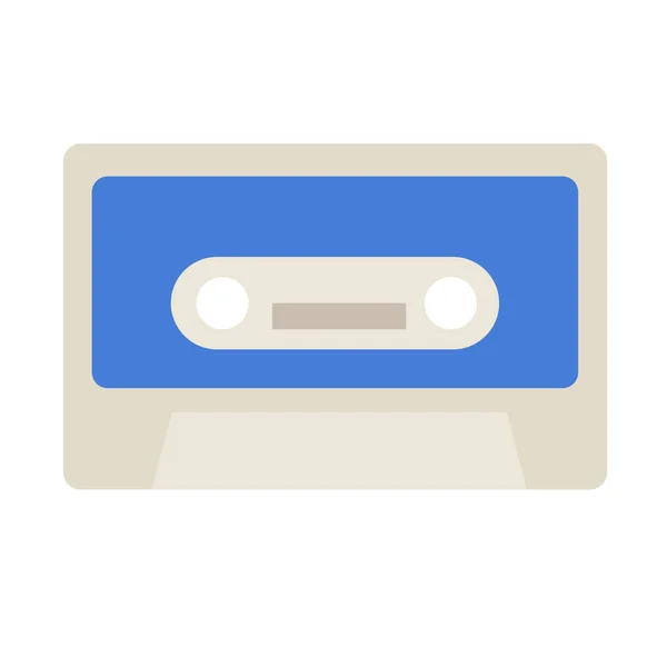 Cassetta blu illustrazione piatta — Vettoriale Stock