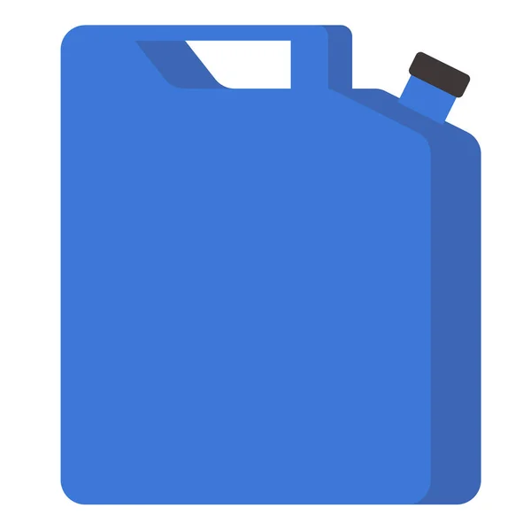 Blue jerrycan ilustração plana — Vetor de Stock