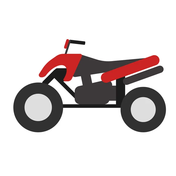 Quad bike flach illustration — Stockvektor