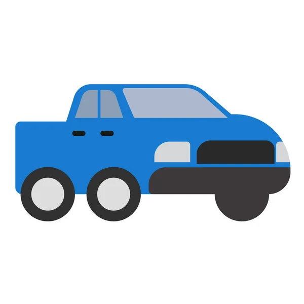 Blue pickup flat illustration — Stock Vector
