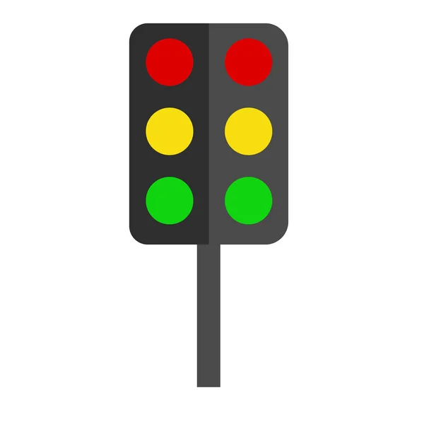 Osvětlení semaforu ploché ilustrace — Stockový vektor