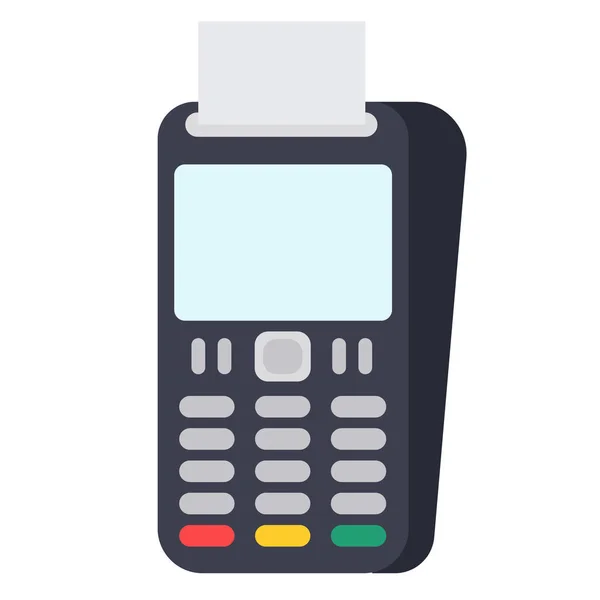 Kredi kartı makinesi düz illüstrasyon — Stok Vektör