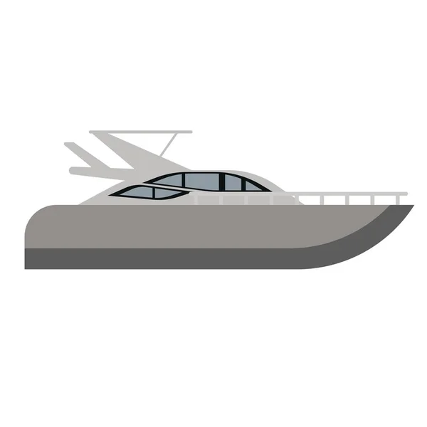 Yacht plat illustration — Image vectorielle
