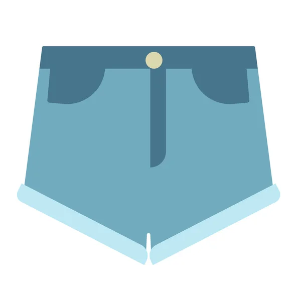 Jeans shorts platte illustratie — Stockvector