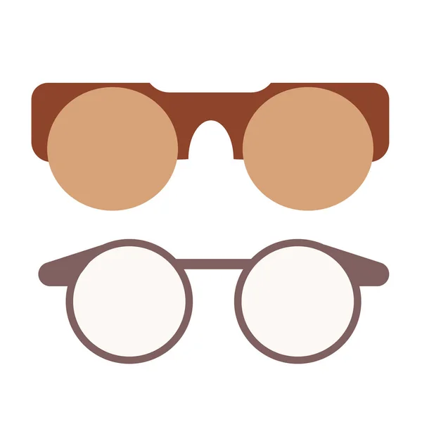 Ilustración plana de gafas — Vector de stock