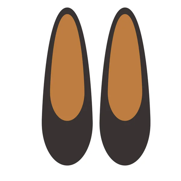 Zapatos planos ilustración plana — Vector de stock
