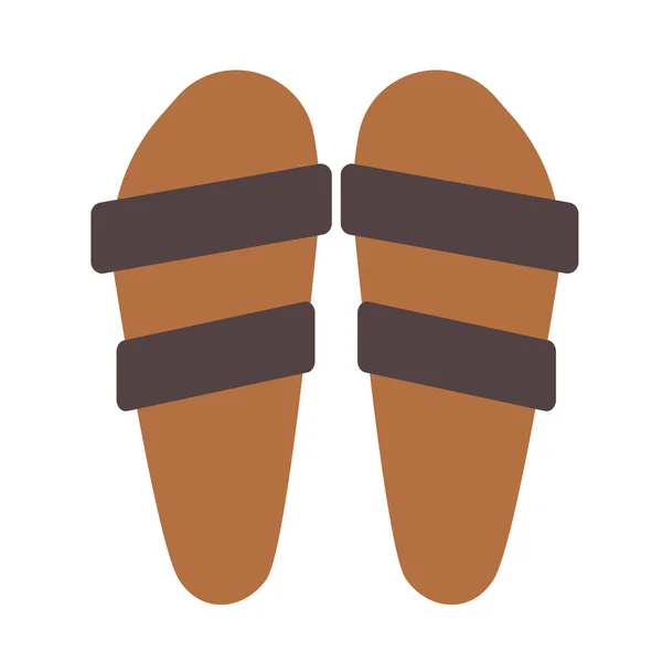 Sommer Sandalen flache Illustration — Stockvektor