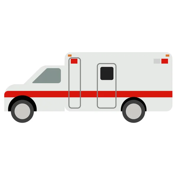 Ambulance flat illustration — Stock Vector