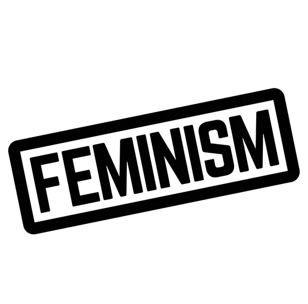 Cap FEMINISM pada warna putih - Stok Vektor