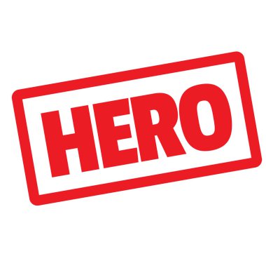 Beyaz üzerinde kahraman damgası