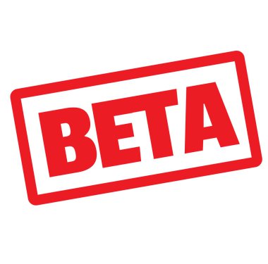 Beyaz üzerinde Beta damgası