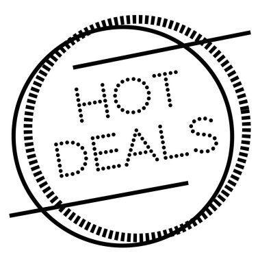 Beyaz üzerinde sıcak fırsatlar damga