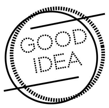 Beyaz iyi fikir damgası