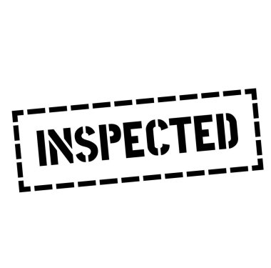 Beyaz üzerinde muayene damgası