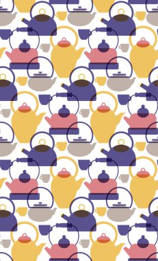 Kichen desen düz illüstrasyon