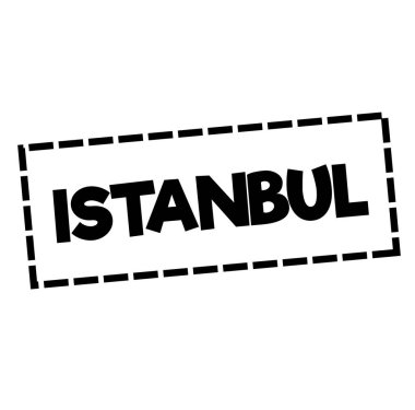 Beyaz üzerinde Istanbul damgası