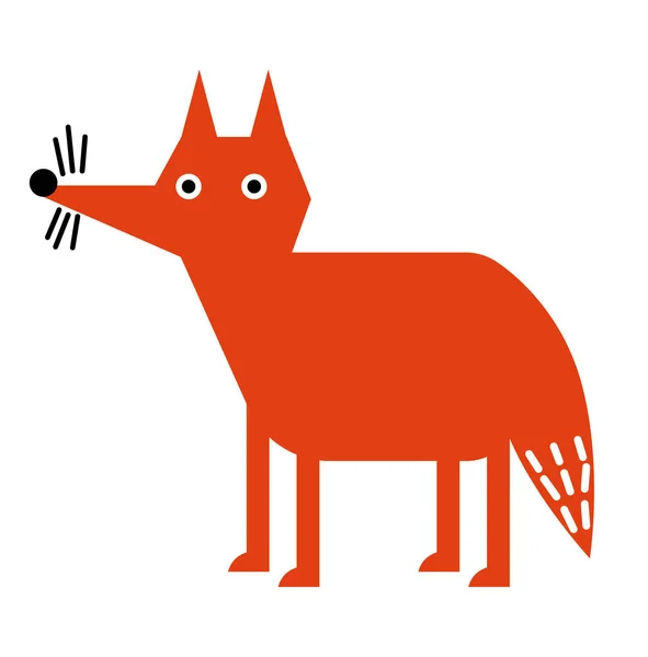 Fuchs flach — Stockvektor