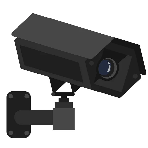 Security camera flat illustration — Stock Vector