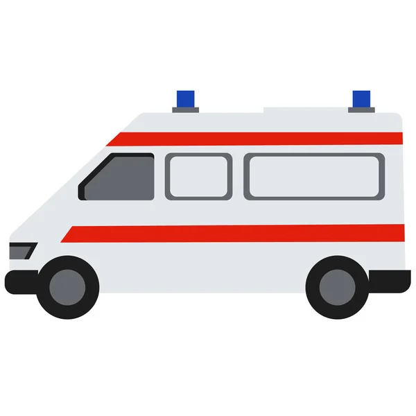 Ambulance vlakke afbeelding — Stockvector